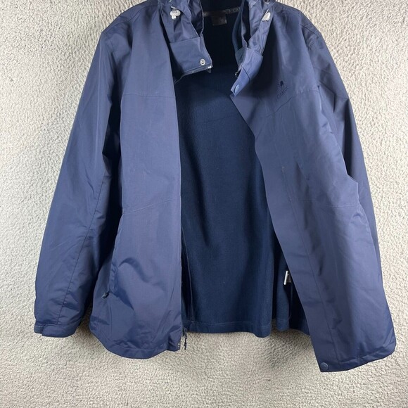 Vintage Camel Cigarette Jacket Mens L Blue Flannel Lined Full Zip Snap Coat Hood - Picture 2 of 16